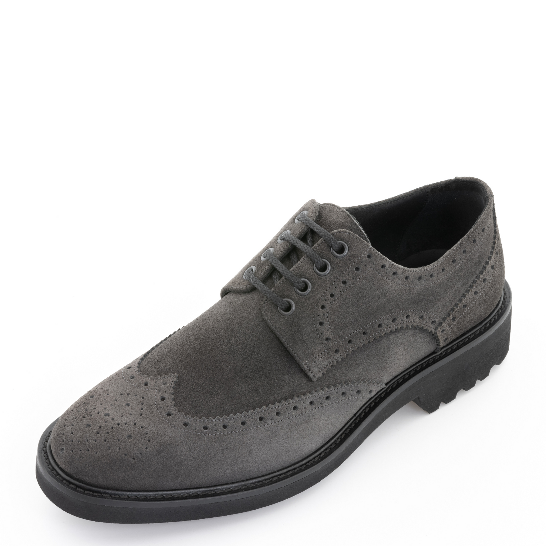 Kensington II Suede Oxford Brogue Shoes | Grey