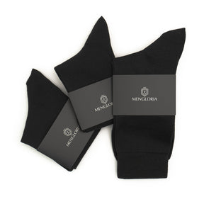 Three-pairs of regular-length socks | Black